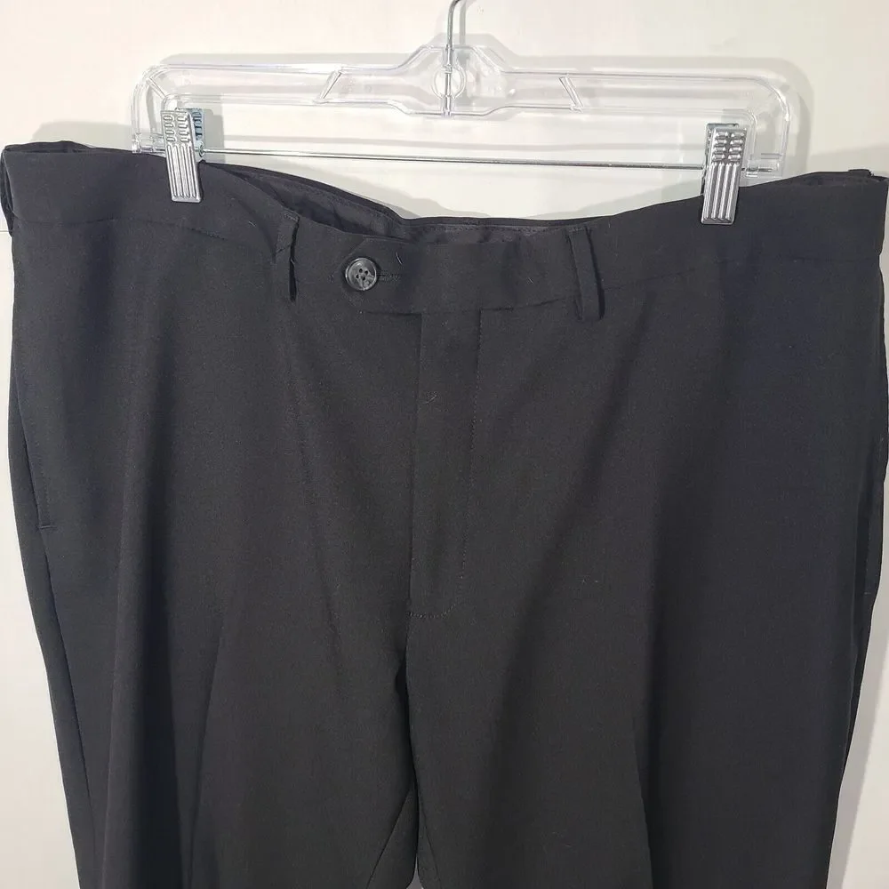 Haggar Black Dress Pants Men's Size 40x29‎ Classic Fit No Iron Professional